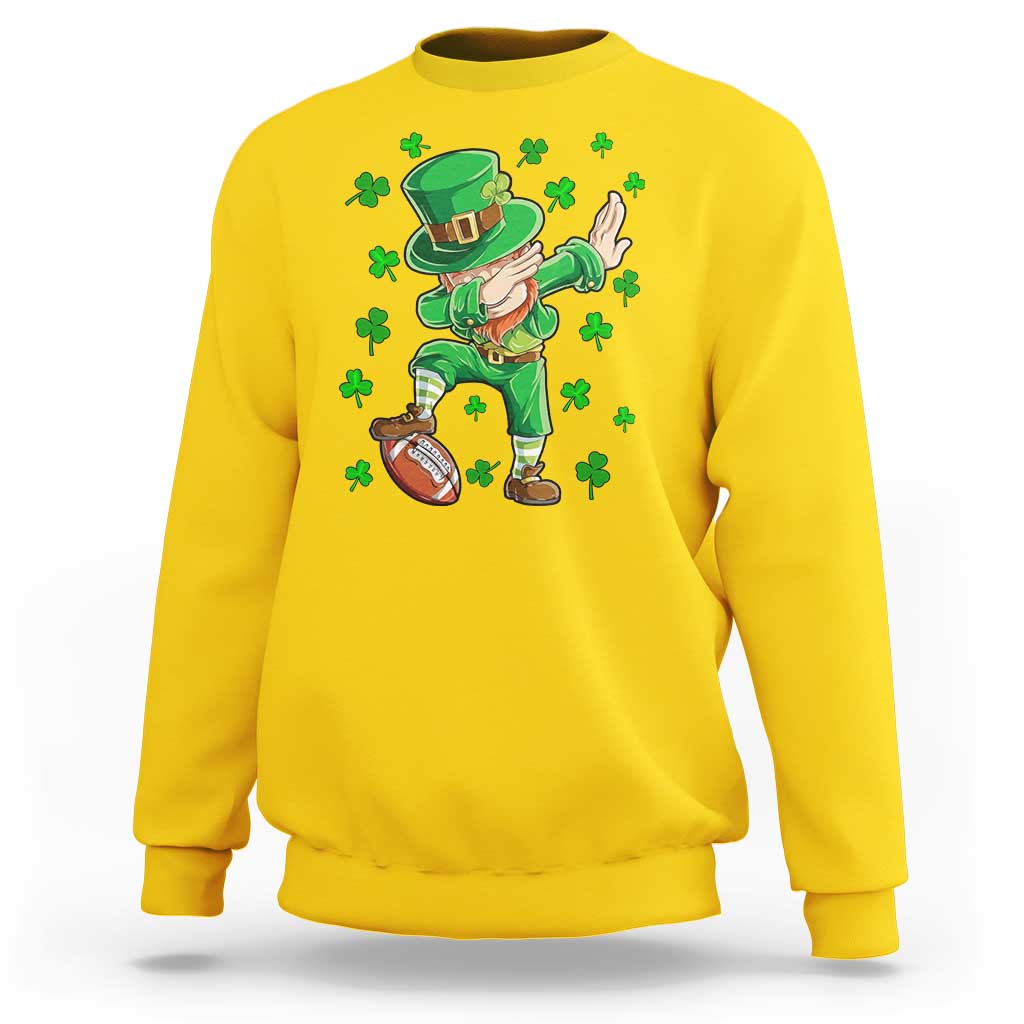 Dabbing Leprechaun Football St Patricks Day Boys Men Sports T-Shirt Sweatshirt