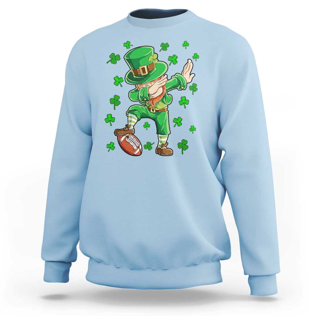 Dabbing Leprechaun Football St Patricks Day Boys Men Sports T-Shirt Sweatshirt
