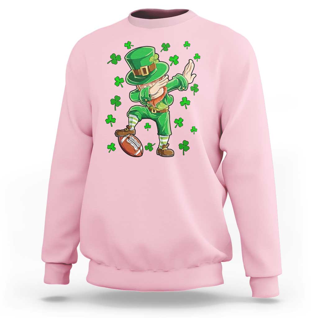 Dabbing Leprechaun Football St Patricks Day Boys Men Sports T-Shirt Sweatshirt