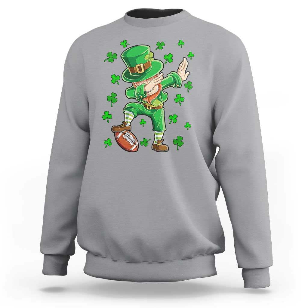 Dabbing Leprechaun Football St Patricks Day Boys Men Sports T-Shirt Sweatshirt