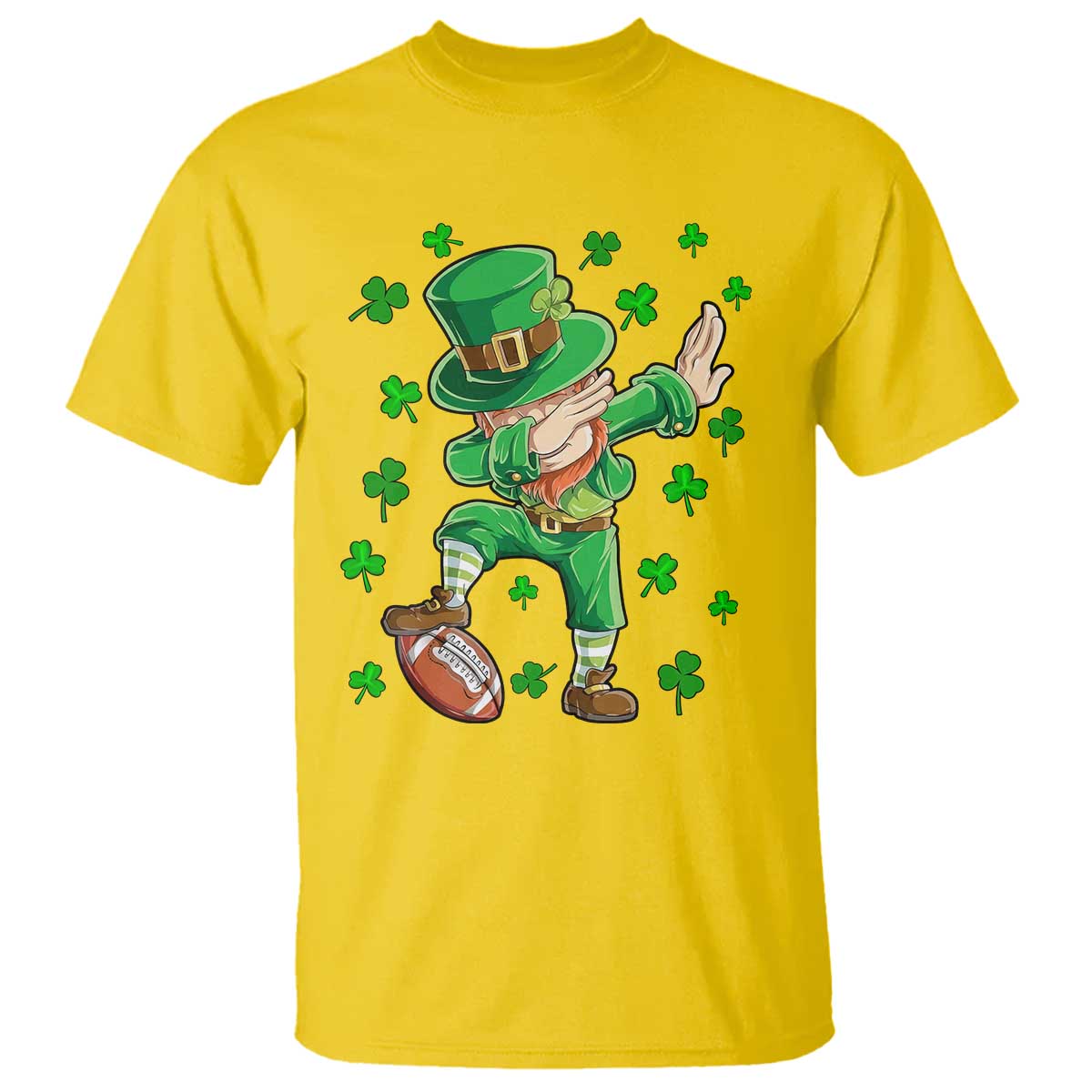 Dabbing Leprechaun Football St Patricks Day Boys Men Sports T-Shirt T Shirt