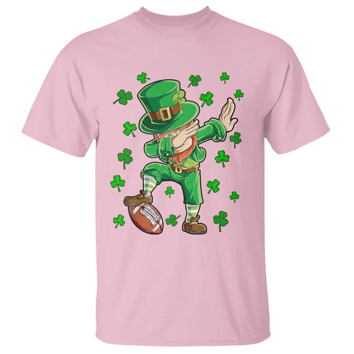 Dabbing Leprechaun Football St Patricks Day Boys Men Sports T-Shirt T Shirt