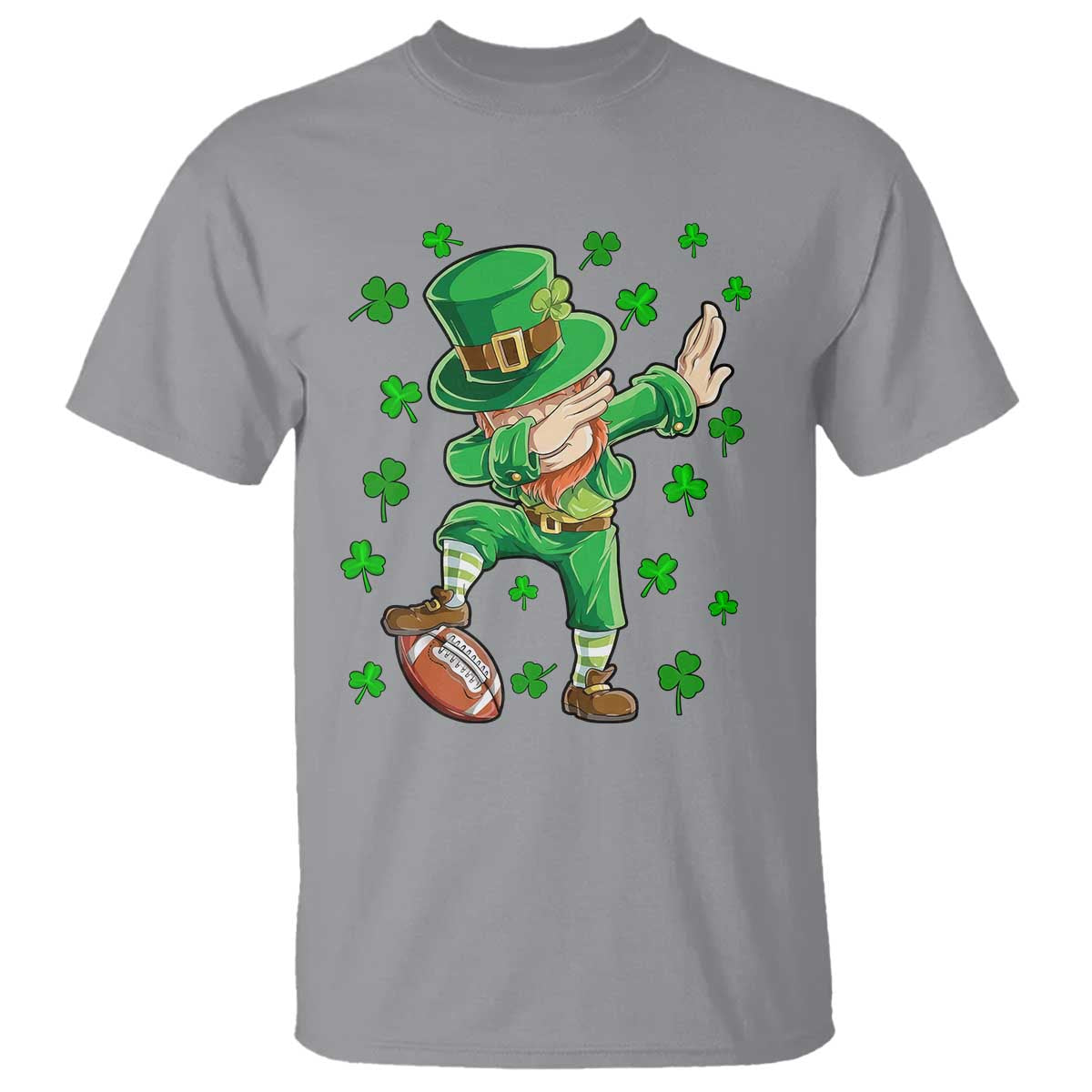 Dabbing Leprechaun Football St Patricks Day Boys Men Sports T-Shirt T Shirt