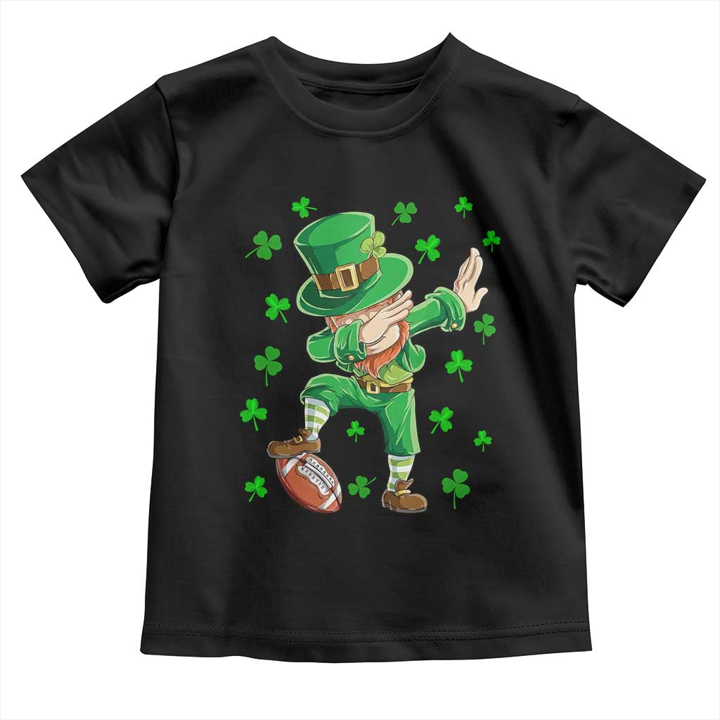 Dabbing Leprechaun Football St Patricks Day Boys Men Sports T-Shirt Toddler T Shirt