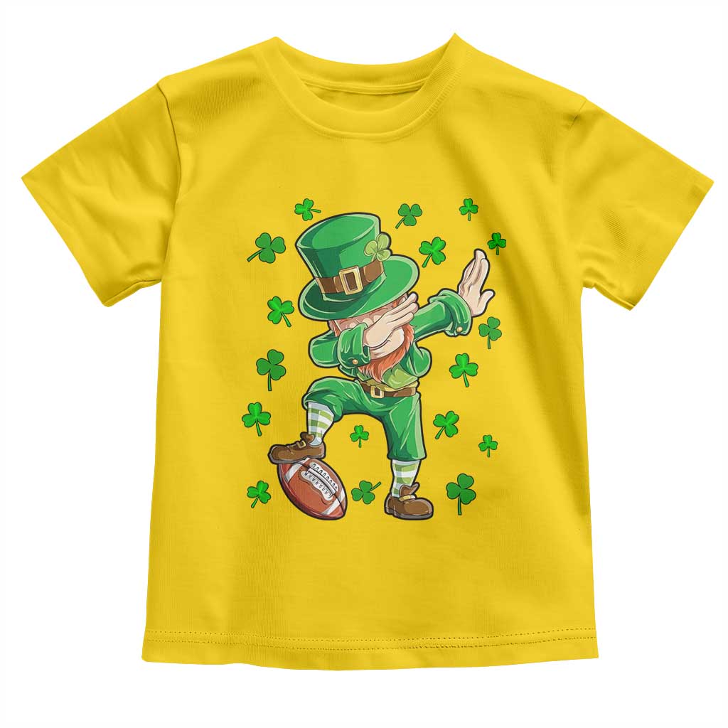 Dabbing Leprechaun Football St Patricks Day Boys Men Sports T-Shirt Toddler T Shirt