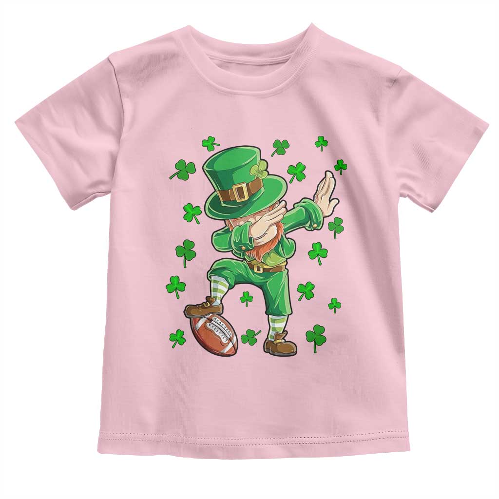 Dabbing Leprechaun Football St Patricks Day Boys Men Sports T-Shirt Toddler T Shirt
