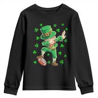Dabbing Leprechaun Football St Patricks Day Boys Men Sports T-Shirt Youth Sweatshirt