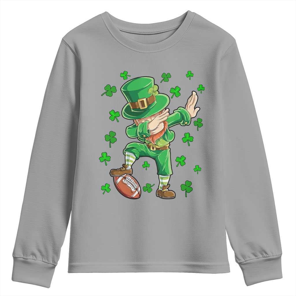 Dabbing Leprechaun Football St Patricks Day Boys Men Sports T-Shirt Youth Sweatshirt