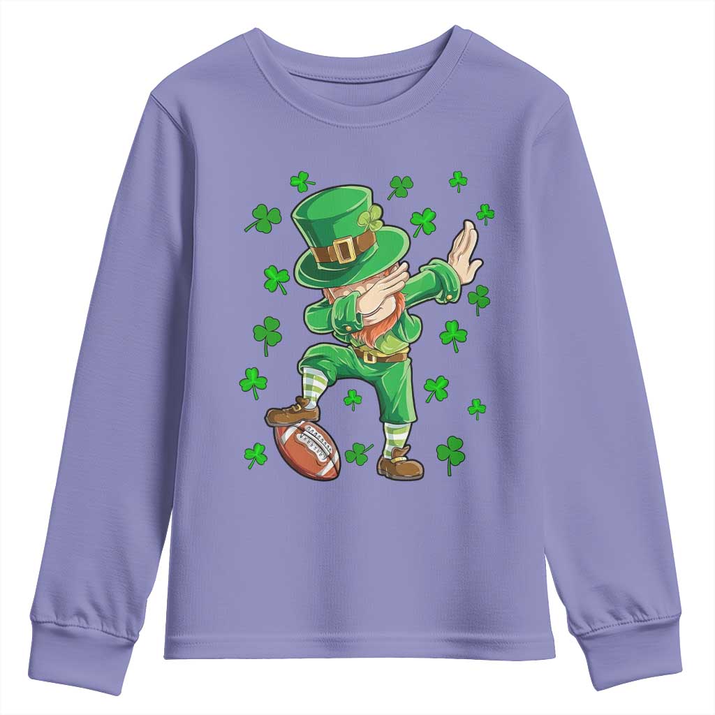 Dabbing Leprechaun Football St Patricks Day Boys Men Sports T-Shirt Youth Sweatshirt