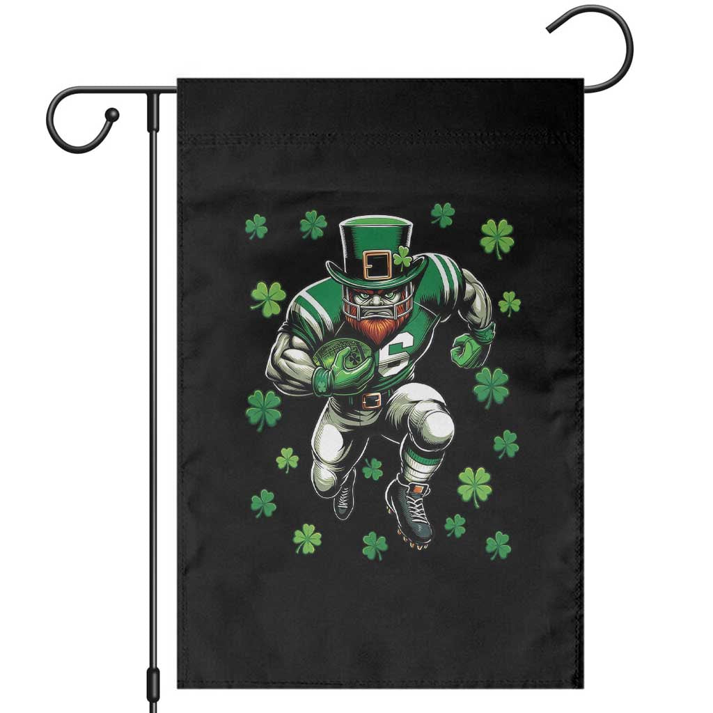 Leprechaun Football Dabbing Pose Garden Flag Lucky Irish Gift
