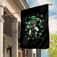 Leprechaun Football Dabbing Pose Garden Flag Lucky Irish Gift