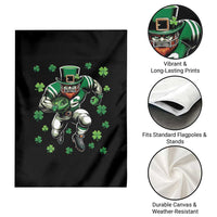 Leprechaun Football Dabbing Pose Garden Flag Lucky Irish Gift