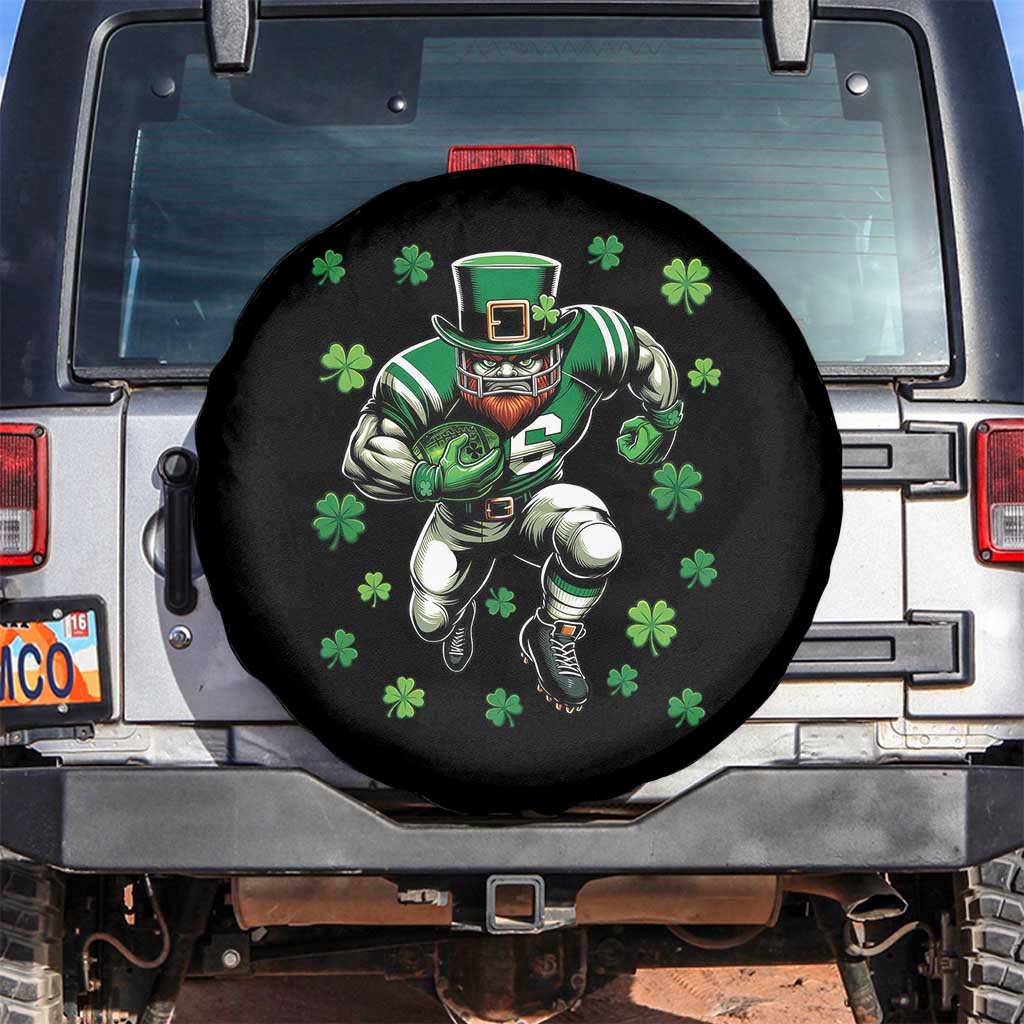 Leprechaun Football Dabbing Pose Spare Tire Cover Lucky Irish Gift