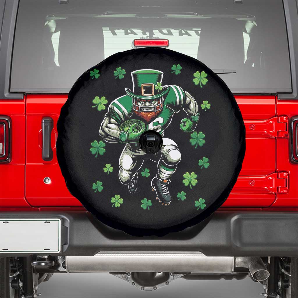 Leprechaun Football Dabbing Pose Spare Tire Cover Lucky Irish Gift