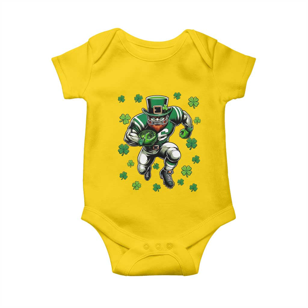 Leprechaun Football Dabbing Pose Baby Onesie Lucky Irish Gift