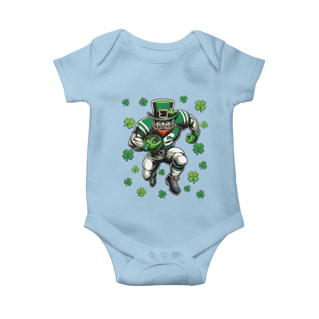 Leprechaun Football Dabbing Pose Baby Onesie Lucky Irish Gift