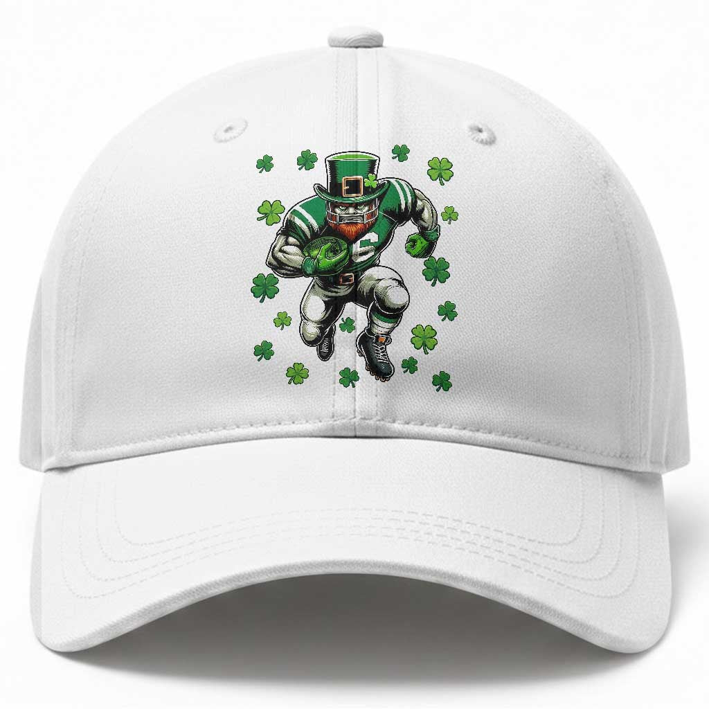 Leprechaun Football Dabbing Pose Baseball Cap Lucky Irish Gift