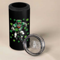 Leprechaun Football Dabbing Pose 4 in 1 Can Cooler Tumbler Lucky Irish Gift