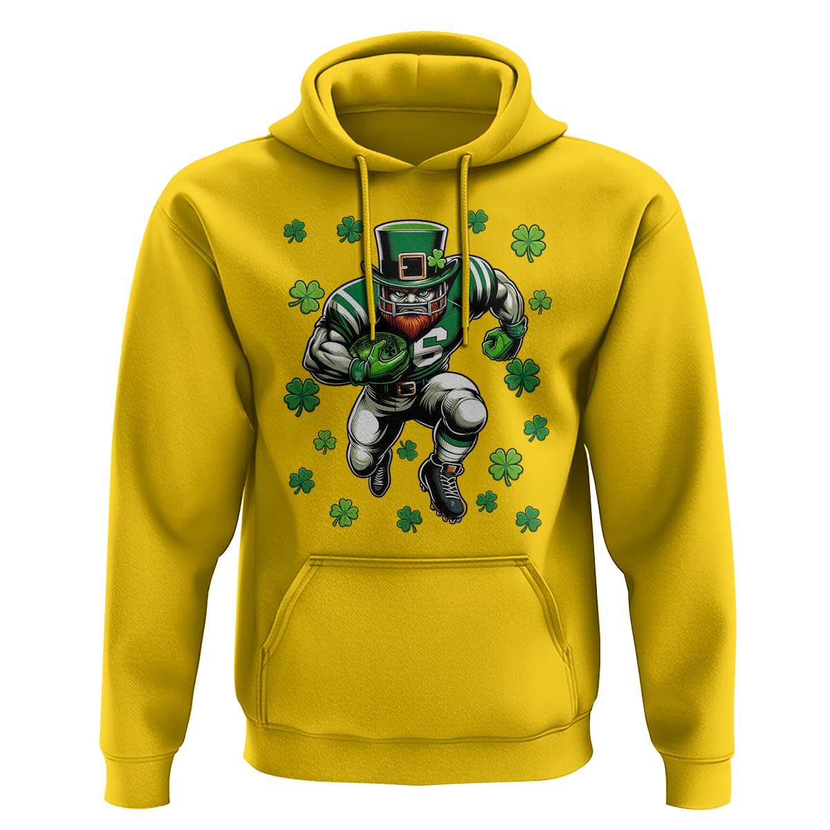 Leprechaun Football Dabbing Pose Hoodie Lucky Irish Gift