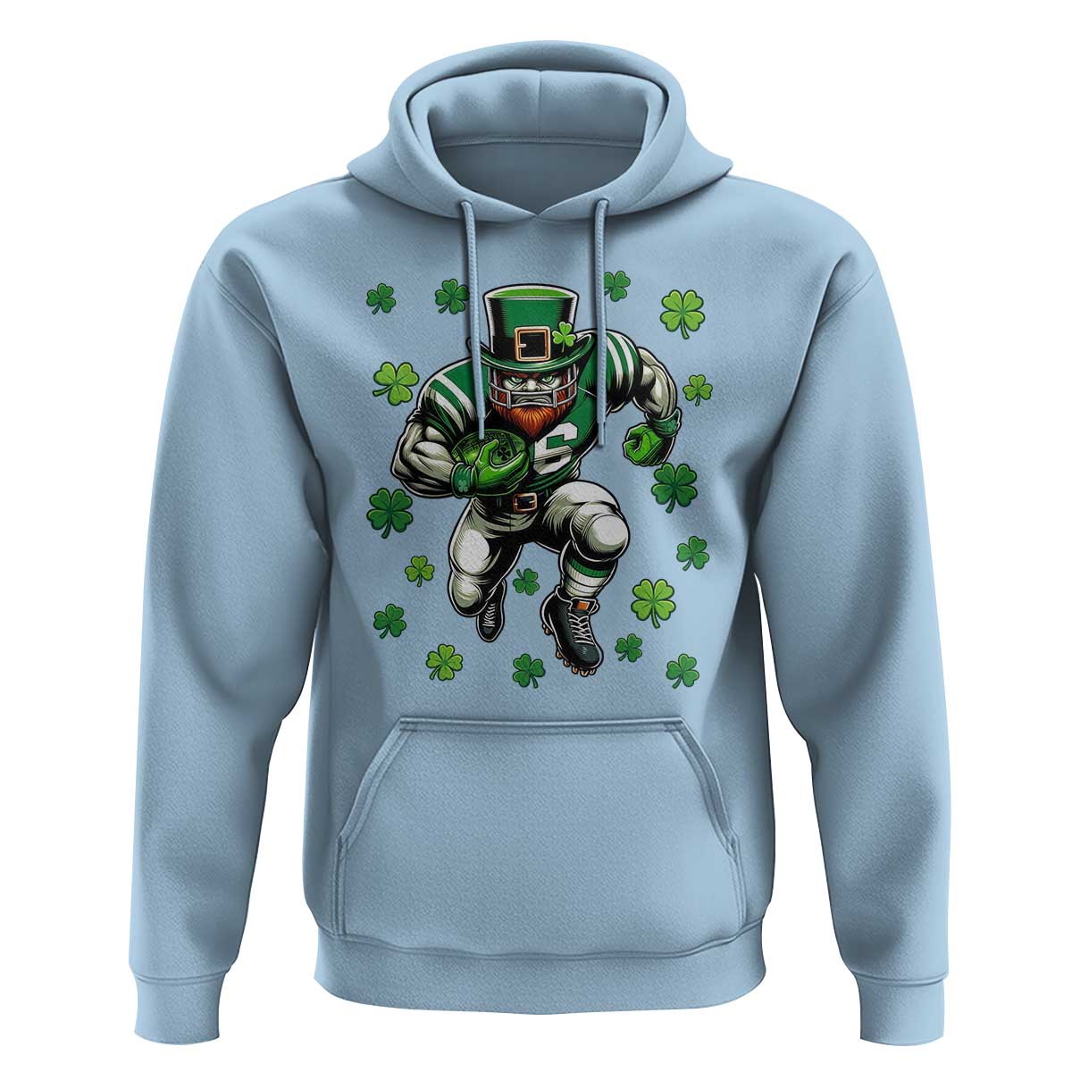 Leprechaun Football Dabbing Pose Hoodie Lucky Irish Gift