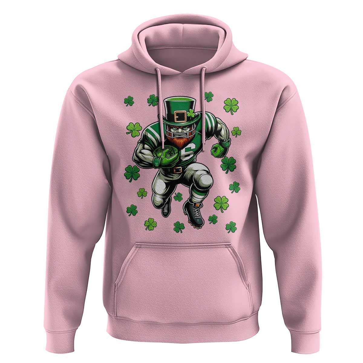 Leprechaun Football Dabbing Pose Hoodie Lucky Irish Gift