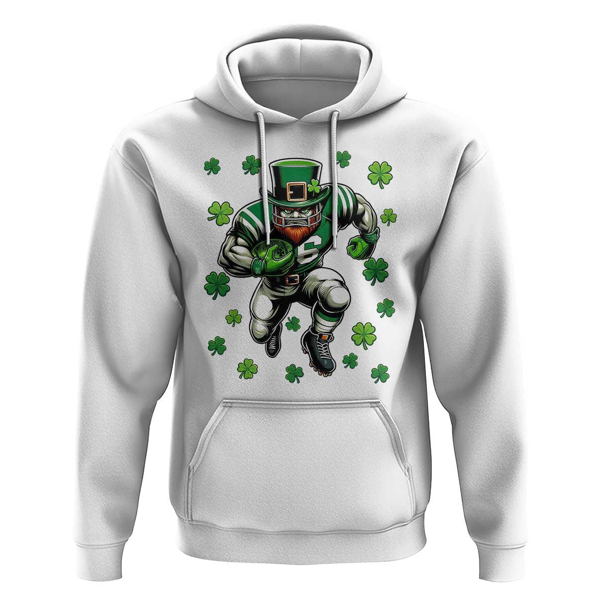 Leprechaun Football Dabbing Pose Hoodie Lucky Irish Gift