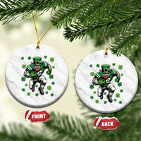 Leprechaun Football Dabbing Pose Ceramic Ornament Lucky Irish Gift