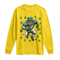 Leprechaun Football Dabbing Pose Long Sleeve Shirt Lucky Irish Gift