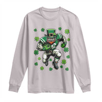 Leprechaun Football Dabbing Pose Long Sleeve Shirt Lucky Irish Gift