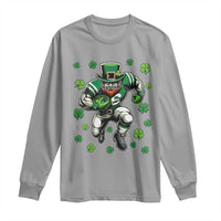 Leprechaun Football Dabbing Pose Long Sleeve Shirt Lucky Irish Gift