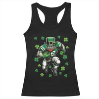 Leprechaun Football Dabbing Pose Racerback Tank Top Lucky Irish Gift