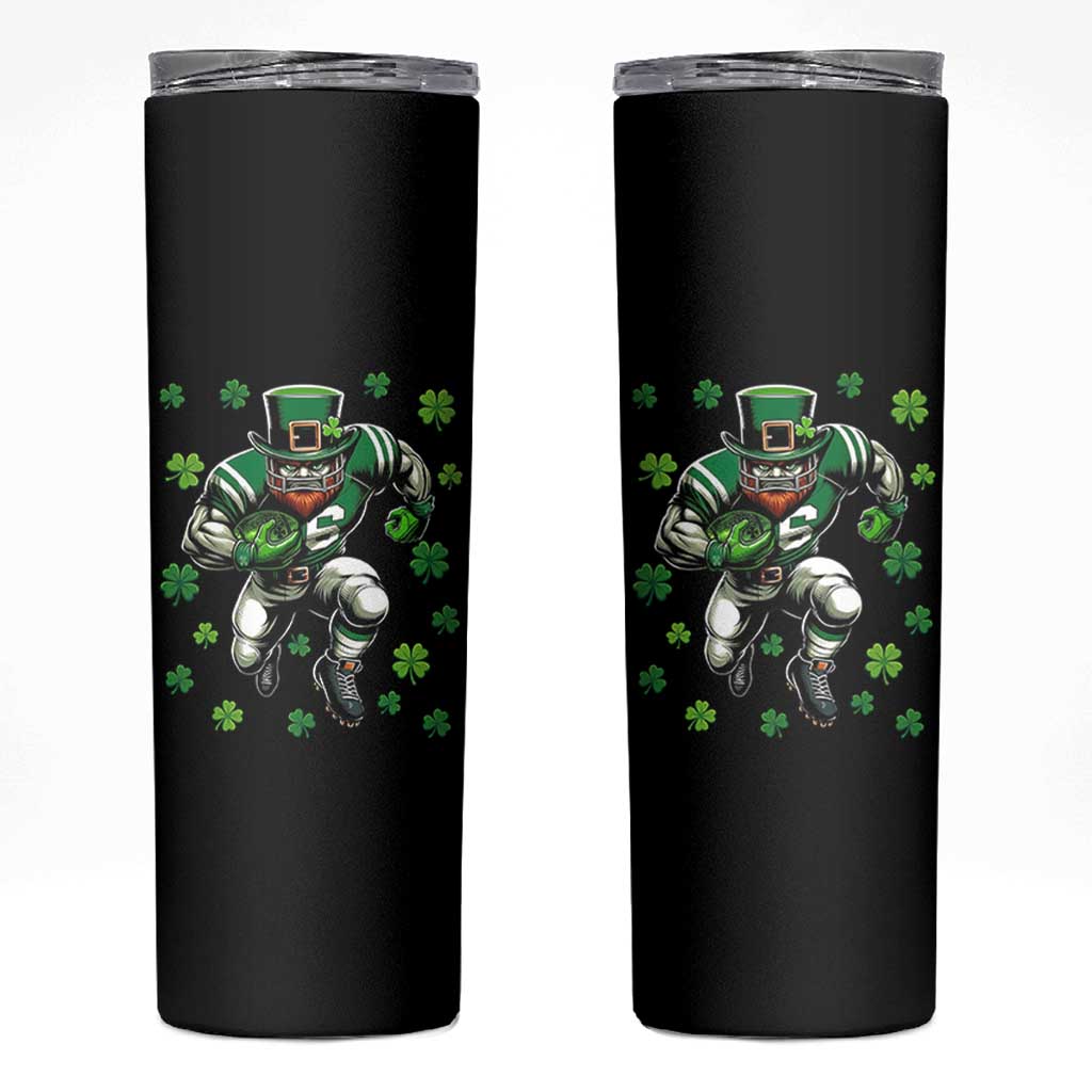 Leprechaun Football Dabbing Pose Skinny Tumbler Lucky Irish Gift