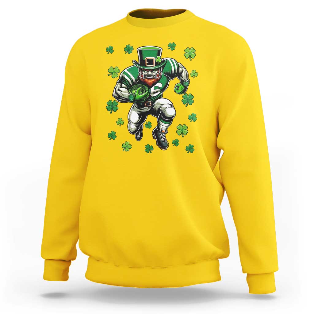 Leprechaun Football Dabbing Pose Sweatshirt Lucky Irish Gift