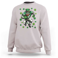 Leprechaun Football Dabbing Pose Sweatshirt Lucky Irish Gift