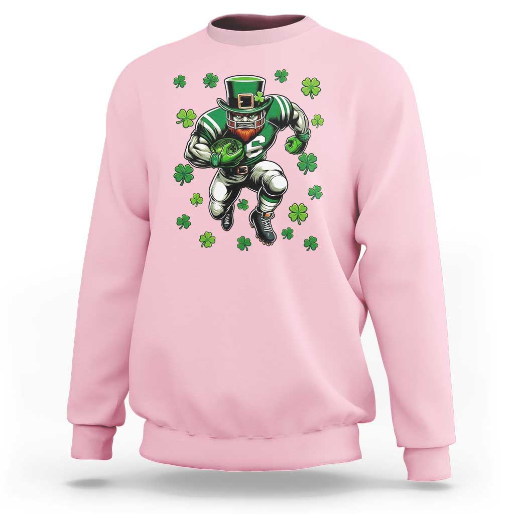 Leprechaun Football Dabbing Pose Sweatshirt Lucky Irish Gift