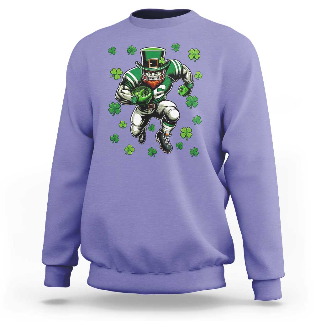 Leprechaun Football Dabbing Pose Sweatshirt Lucky Irish Gift