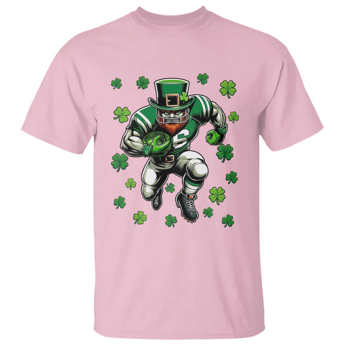 Leprechaun Football Dabbing Pose T Shirt Lucky Irish Gift