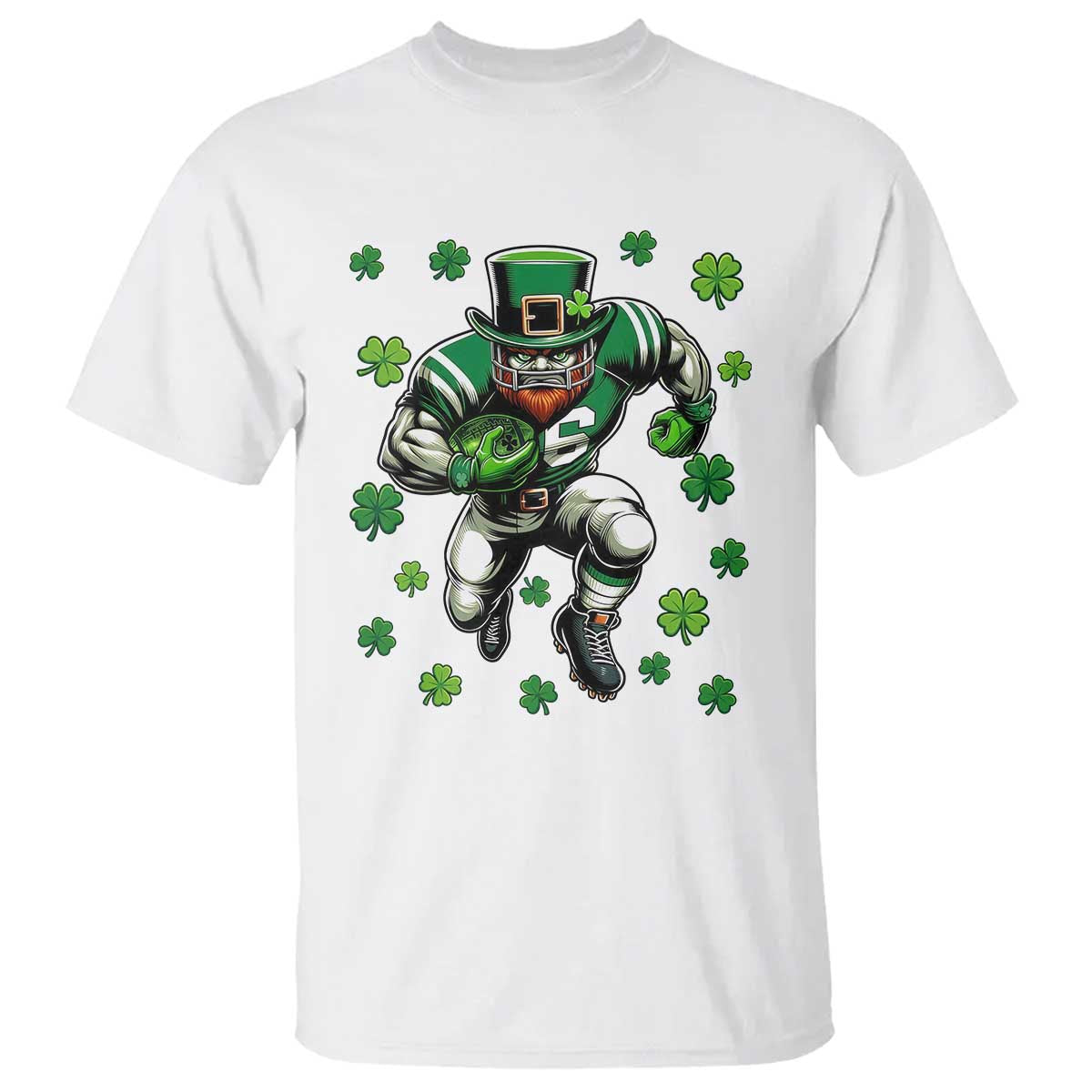 Leprechaun Football Dabbing Pose T Shirt Lucky Irish Gift
