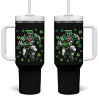 Leprechaun Football Dabbing Pose Tumbler With Handle Lucky Irish Gift