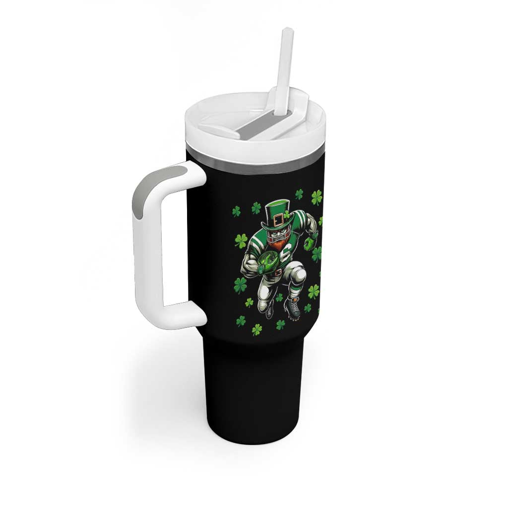 Leprechaun Football Dabbing Pose Tumbler With Handle Lucky Irish Gift