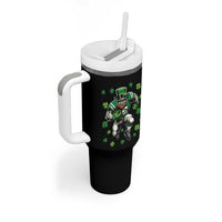 Leprechaun Football Dabbing Pose Tumbler With Handle Lucky Irish Gift