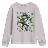 Leprechaun Football Dabbing Pose Youth Sweatshirt Lucky Irish Gift
