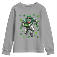 Leprechaun Football Dabbing Pose Youth Sweatshirt Lucky Irish Gift