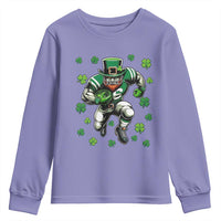 Leprechaun Football Dabbing Pose Youth Sweatshirt Lucky Irish Gift