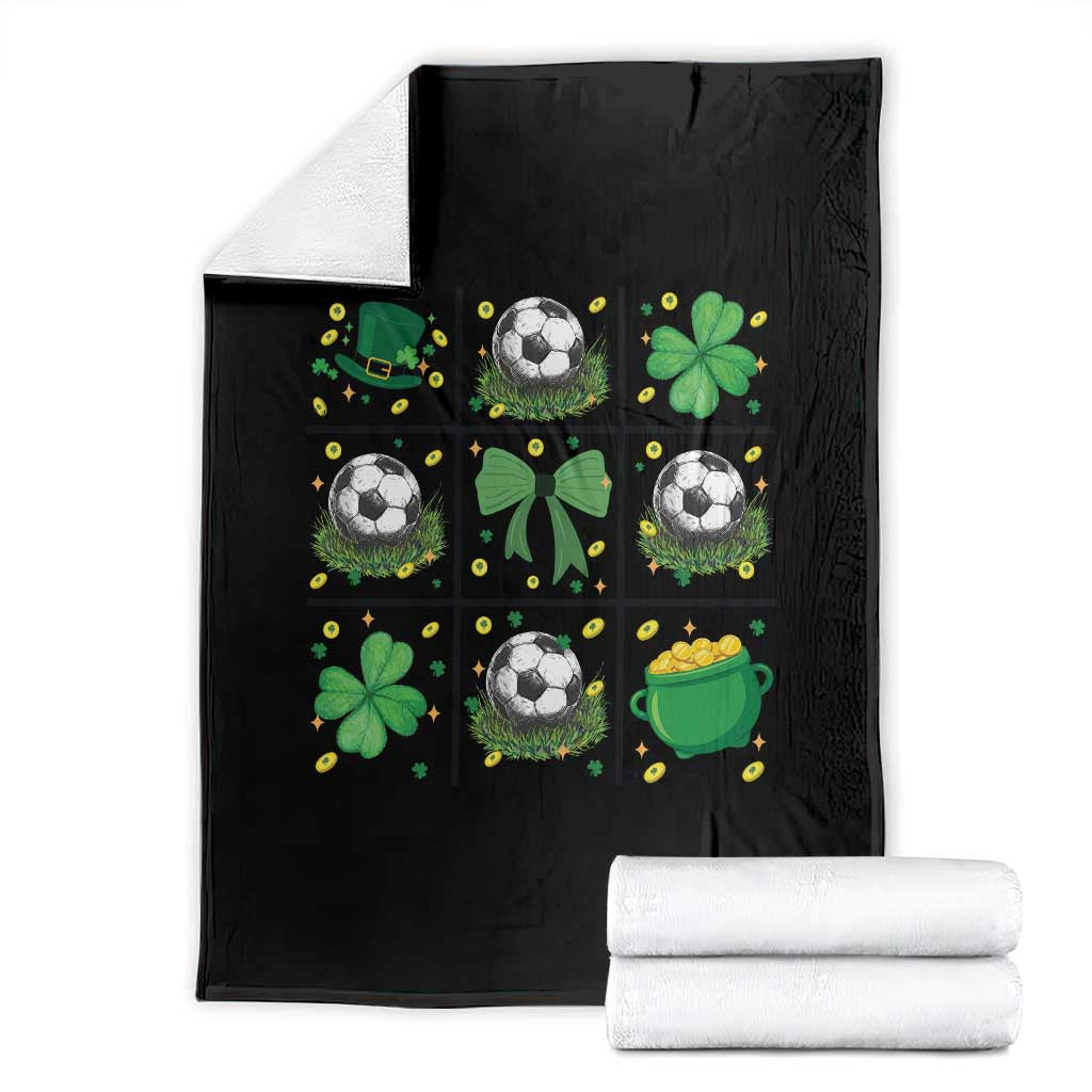 St Patricks Day Soccer Throw Blanket Irish Pride Gift