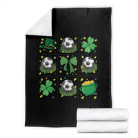 St Patricks Day Soccer Throw Blanket Irish Pride Gift