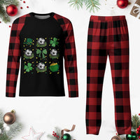 St Patricks Day Soccer Plaid Pajama Set Irish Pride Gift