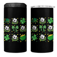 St Patricks Day Soccer 4 in 1 Can Cooler Tumbler Irish Pride Gift