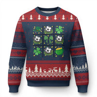 St Patricks Day Soccer Ugly Christmas Sweater Irish Pride Gift