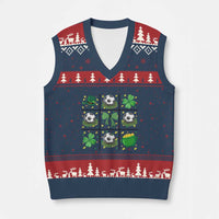 St Patricks Day Soccer V-Neck Knit Sweater Vest Irish Pride Gift